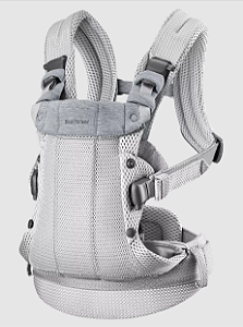 BabyBjorn Baby Carrier Harmony Silver 0-3 anos, Malha 3D Canguru Ergonômico