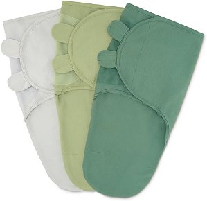 Swaddle Ajustável Confortável Comfy Cubs Fácil Ajuste 3 UN Verde -  Bebês Recém-Nascidos 0-3 Meses