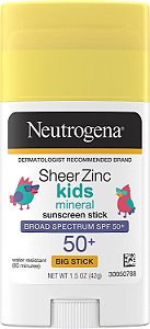 Neutrogena Stick Kids Protetor Solar Mineral FPS 50 Proteção UVA/UVB & Resistente à Água 42g