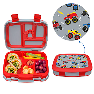 Bentgo Lancheira Kids Prints Lunch Box Caminhões