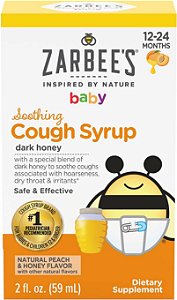 Zarbees Cought Syrup Mel Escuro Natural 12-24M 59ml