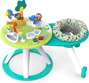 Bright Starts Centro de atividades e Mesa 2 em 1, Tropic Cool Verde