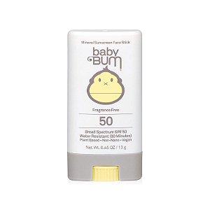 Baby Bum Stick Facial Protetor Solar Mineral FPS 50 13g Sem Fragrância Vegano e Natural