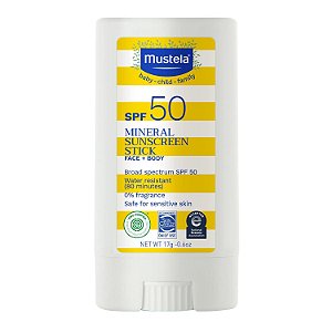 Mustela Baby Stick Protetor Solar Mineral FPS 50 Orgânico, 17g