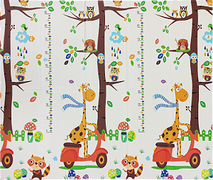 Tapete Dobrável Animais nas Alturas Dupla Face XPE Ibimboo 150x200cm