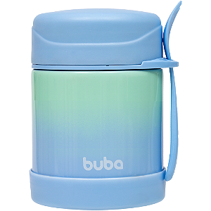 Buba Pote Térmico Azul Degradê Parede Dupla de Inox