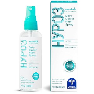Spray Prevenção de Assaduras Natural Munchkin HYP03 Spray Natural Sem Zinco Para uso Diário Prevenção de Assaduras com Hipocloro para Bebês +0m