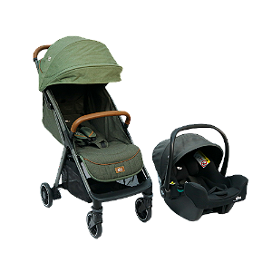 Joie Carrinho de Bebê Parcel Verde Pine Combo com Bebê Conforto I-Snug Shale