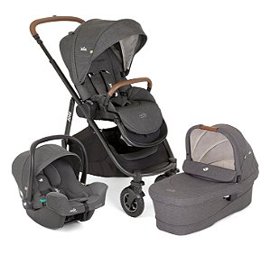 Joie Combo Carrinho Versatrax Cycle Shell Gray, Moisés e Bebê Conforto