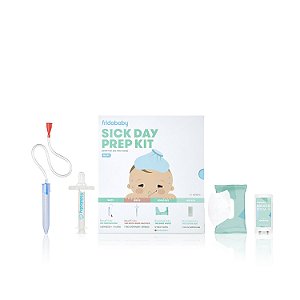 Frida Baby Kit Aspirador Nasal NoseFrida + Dosador de Medicamentos para Chupeta MediFrida, Vaporizador Breathefrida, Lenços umedecidos