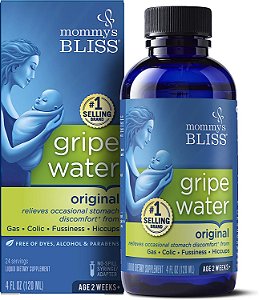 Mommy's Bliss Gripe Water Original, Alívio de Gases e Cólicas 120ml