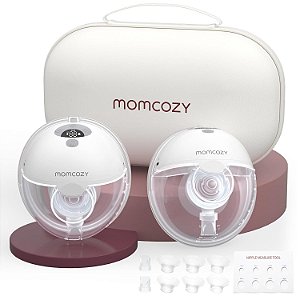 M5 Momcozy Bomba de Leite Portátil Elétrica Hands Free 24mm Com Bolsa - Grey