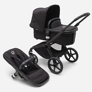 Carrinho Bugaboo Fox 5 com Assento e Moisés Midnigt Black