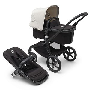 Carrinho Bugaboo Fox 5 com Assento e Moisés Midnigt Black Misty White