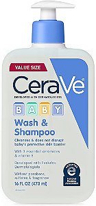CeraVe Baby Wash & Shampoo | 2-in-1 Tear-Free for Skin Hair Fragrance 473ml
