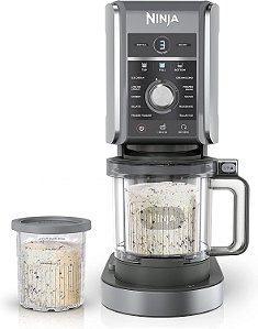 Ninja CREAMi Deluxe 11-in-1 Ice Cream & Frozen Treat Maker for Ice Cream, Sorbet, Milkshakes, Frozen Yogurt, & More, 11 Programs, XL Capacity, Silver, Includes (2) Family-Sized 24 oz. Tubs