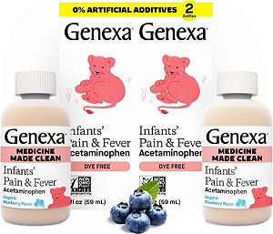 Genexa Infants Clean Pain e Fever Acetaminophen - Pacote com 2 unidades