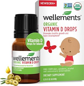 Suplemento Vitamina D Drops Wellements 400UI Orgânico