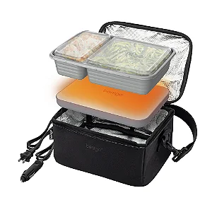 Bolsa Térmica Elétrica para Marmitas Bentgo Preto Aquecedora Portátil