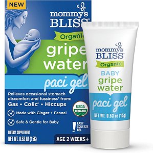 Gel para chupeta Mommy's Bliss Organic Gripe Water para recém-nascidos, Cólicas e gases