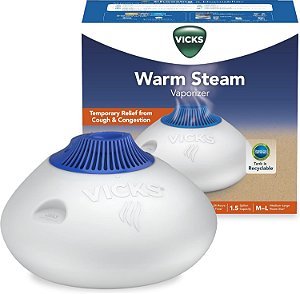 Vaporizador de Vapor Quente Vicks com Luz Noturna para Quarto