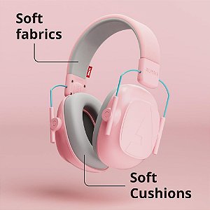Fone de Ouvido Alpine Muffy Kids - Proteção Auditiva, Cancelamento de Ruído - Certificado CE e ANSI - Ajustável para idades de 3 a 16 anos Rosa