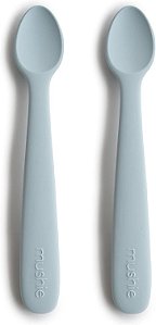 Colheres Mushie - Blue, 2 unidades, Silicone
