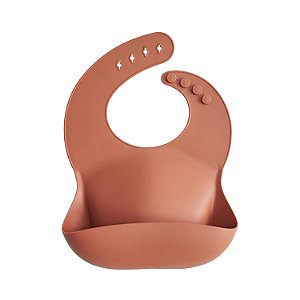 Babador de Bebê Mushie Silicone - Clay