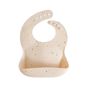 Babador de Bebê Mushie Silicone - Vanilla Confetti