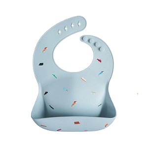 Babador de Bebê Mushie Silicone - Retro Cars