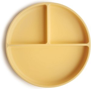 Prato Mushie com Divisórias e Ventosa, Daffodil