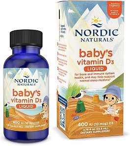 Vitamina D3 Nordic Naturals Baby's Sem Sabor - 22,5ml - 400 UI