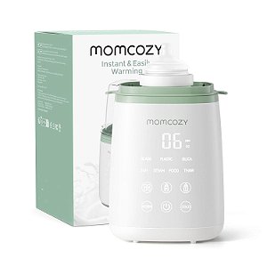 Aquecedor de Mamadeiras MomCozy Elétrico Verde-Branco Bottle Warmer 127V