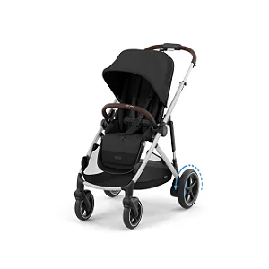 Carrinho de Bebê CYBEX e-Gazelle S com assistência eletrônica Moon Black, Silver