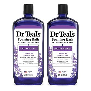 Banho de Espuma do Dr. Teal com Sal Puro de Epsom, Acalme e Durma com Lavanda, 34 fl oz (Pacote de 2)