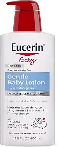 Loção Corporal para Bebês Eucerin, Loção para Bebê Hipoalergênica e Sem Fragrância com Pró-Vitamina B5 e Manteiga de Karité 400ml