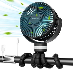 Ventilador de Carrinho Portátil Momcozy Preto