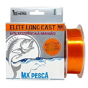 Linha Monofilamento Mx Pesca Elite Long Cast 300m - Laranja