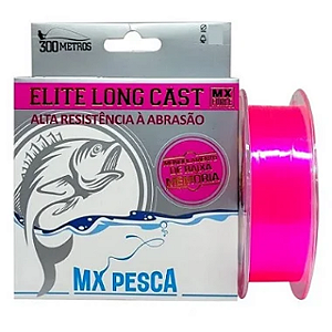 Linha Monofilamento Mx Pesca Elite Long Cast 300m - Rosa