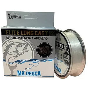 Linha Monofilamento Mx Pesca Elite Long Cast 300m - Transparente