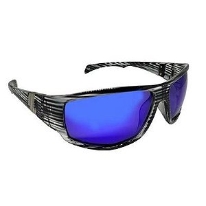 Óculos de Sol Polarizado Yara Dark Vision - Sport - Lente Azul Espelhado - Armação Transparente