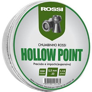 Chumbinho Rossi Hollow Point - 5,5mm - 250 Unidades