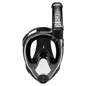 Máscara de Mergulho e Snorkeling Full Face Cressi Baron - Preto - M/L