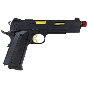 Pistola Airsoft Rossi 1911 Redwings Gold Gás Blowback - 6mm