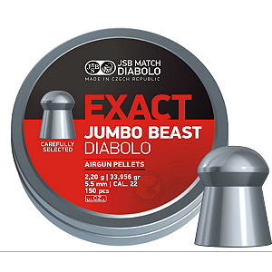 Chumbinho JSB Exact Jumbo Beast 5.5mm - 150 Unidades