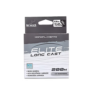 Linha Monofilamento Mx Pesca Elite Long Cast (200m) - Transparente