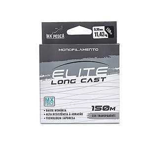 Linha Monofilamento Mx Pesca Elite Long Cast (150m) - Transparente