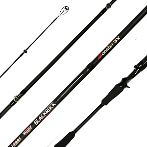 Vara Monster 3x Black Rock 6'3 (1,90m) 04-10lb - 1 Parte - Carretilha