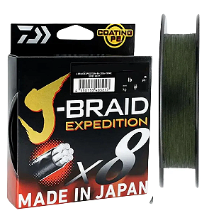 Linha Daiwa J-Braid Expedition x8 - 300m - Dark Green