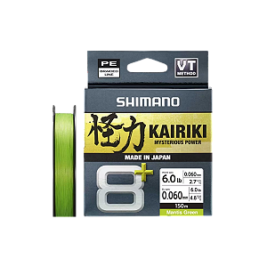 Linha Shimano Kairiki 8+ Mysterious - 150m - Verde